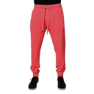Dolce & Gabbana Neon Red Cotton Jogger Men SweatMen's Men's Pants